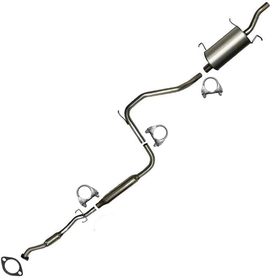 Northeastern Exhaust | Stainless Steel Resonator Pipe, Muffler Exhaust System Kit Compatible for Ford Escort 1997-1999 | Mercury Tracer 1997-1999 2.0L | Free Gasket and Clamps Included | Wagon