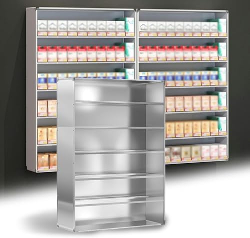 Soporte de exhibición de cigarrillos de aluminio con estante de pared para tiendas 2
