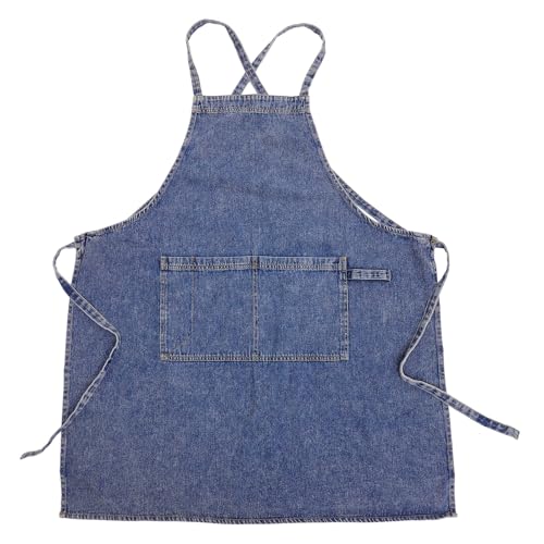 Tablier cuisine en denim épais réglable taille unique LALAFINA