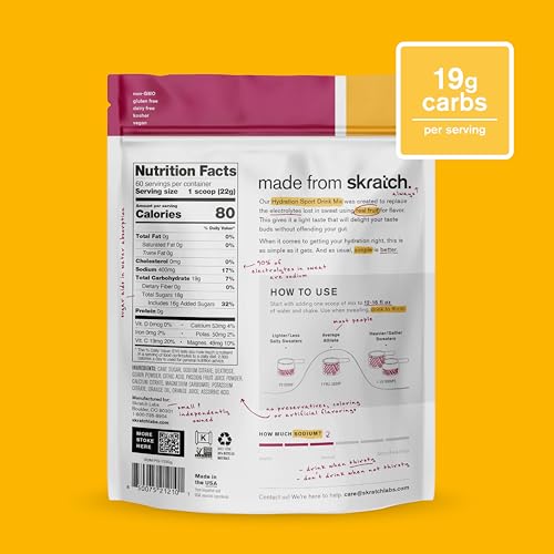 Image of Skratch Labs Hydration Sports Drink Mix - Real‑Fruit Electrolyte Powder for Fast Hydration | Passion Fruit Orange Guava | 60 Servings | Non‑GMO, Clean Ingredients