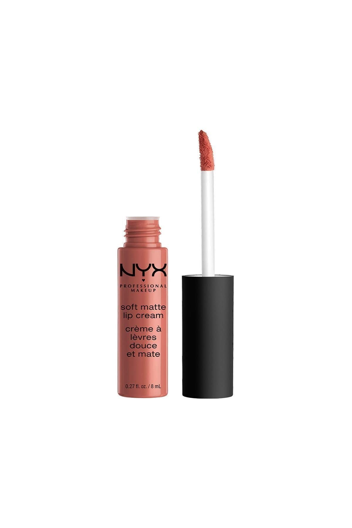 NYX Professional Makeup Soft Matte Lip Cream, Creamy and Matte Finish, Highly Pigmented Colour, Long Lasting, Vegan Formula, Shade: Cannes
