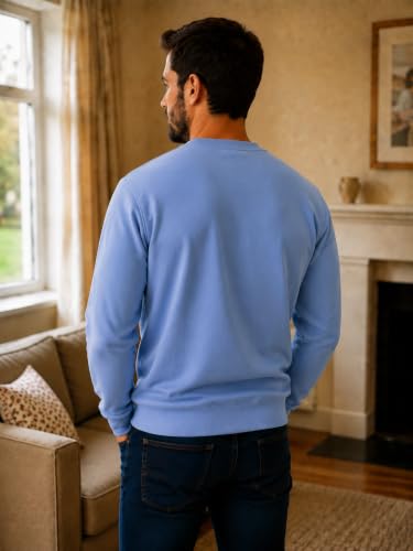 Image of Mack Jonney Men's Printed Fleece Sweatshirt|Full Sleeve Round Neck Winter Sweatshirt for Casual Wear|Travel|Gym & Everyday Style-mj-403