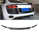 🚙 Premium Material: Made of real carbon fiber, premium carbon fiber spoiler for excellent protection. Improve aerodynamics, adjust the overall appearance of the car, be lightweight and durable, strong and durable, and fit the car perfectly. It is also resistant to high temperatures and will not harden or crack.