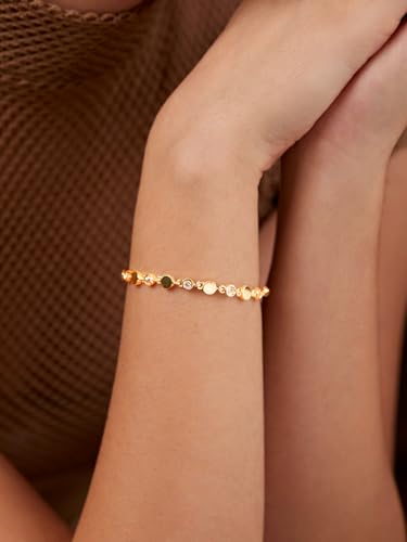 Image of MINUTIAE Adjustable Stylish Dazzling Party Bling Stackable Bracelet for Women