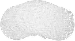 EXCEART 10pcs Plastic Mesh Canvas Sheets Round Needlepoint Canvas for DIY Bag Making Embroidery Acrylic Yarn Crafting Cross Stitching Crochet Projects