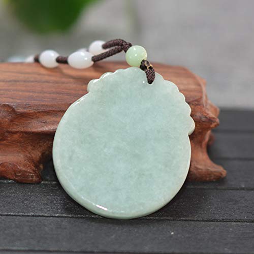 EASTCODE Natural Jadeite A Grade Pendant Necklace Carved Chinese Dragon Pendant Gift for Men Jade Stone Jewelry with Rope