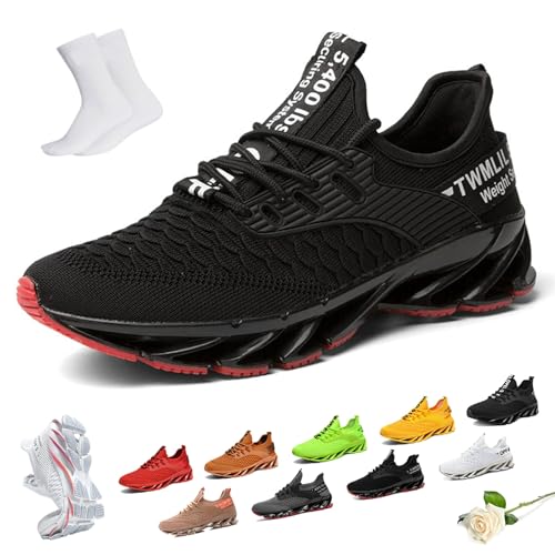 Tallure Sneakers Women Men, Tallure Height Boosting Shoes, Cushioned Sole Arch Support Comfort Non Slip Breathable Knit Slip On Sneakers