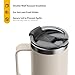 RTIC Travel Mug with Handle, 20 oz, Beach, Portable Thermal Camping Cup, Vacuum-Insulated with Lid, Stainless Steel, Sweat Proof, Keeps Hot & Cold Longer