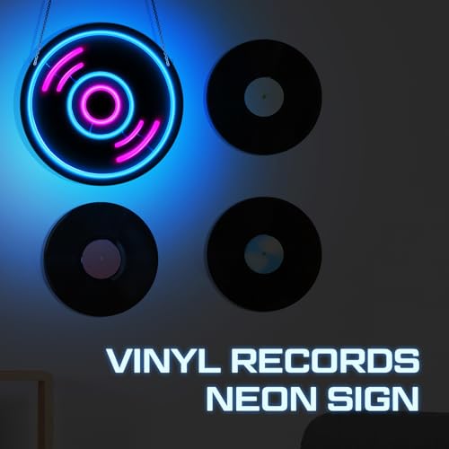 Image of Live Music Neon Sign Vinyl Record Decor Player Art Sign Bedroom Bar Birthday Christmas Gift