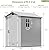 Patiowell 4 x 6 FT Resin Storage Shed with Floor, Outdoor Plastic Garden Shed with Lockable Door & Window, Easy Assembly Tool Shed for Backyard, Light Gray