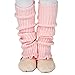 DANCEYOU Ballet Leg Warmers for Girls Toddler Teens Stirrup Ankle Warmers Knitted Socks for Dance Practice Yoga Sports Casual, Pink