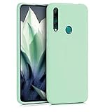 kwmobile TPU Silicone Case for Huawei Y9 Prime (2019) - Soft Flexible Shock Absorbent Protective Phone Cover - Mint Matte