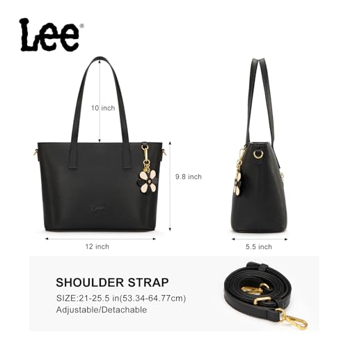 Bolso grande tipo tote para mujer con bandolera y asa miniatura 5
