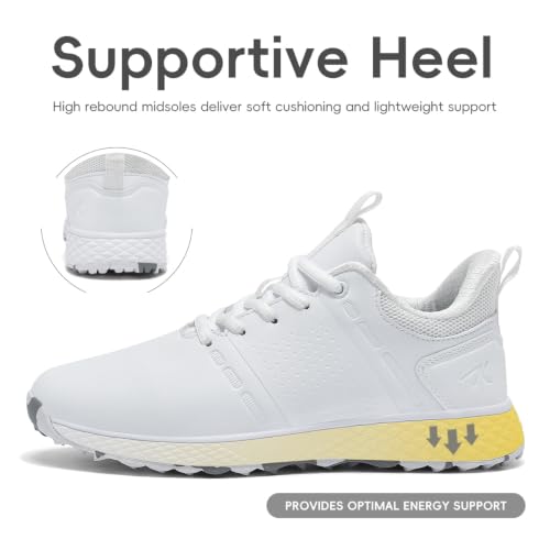 ULTIANT Womens Golf Shoes Waterproof Spikeless Lightweight Breathable White by ULTIANT - Used condition - Image 6