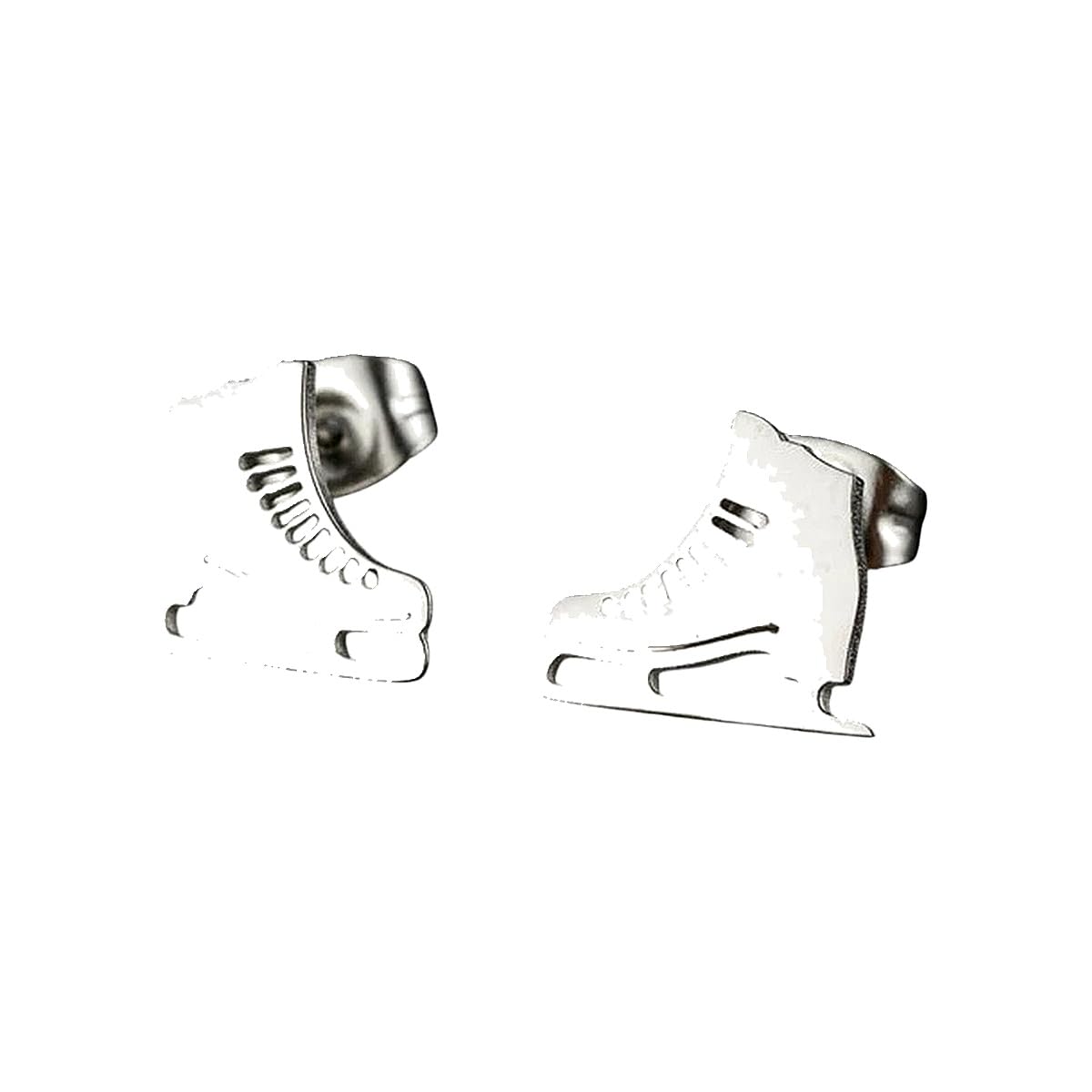 New Sporty Stainless Steel Ice Skates Earring For Men Skating Ear Studs Vintage Fashion Jewelry Women Athlete Gifts