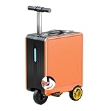 ALSUP Maleta Patinete Electrico, Maleta Viaje Inteligente 2-en-1 para Adultos, 20 Pulgadas, 36L, Alcance 12KM Orange
