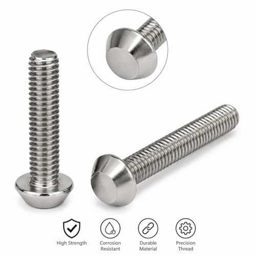 Image of By inchVP INDUSTRIES inch (Pcs-15) M6x25 mm Anti Theft Security Bolts Stainless Steel | Tamper Proof Bolt for Machines, Panels & Equipment | Heavy Duty Rust Proof Fastener