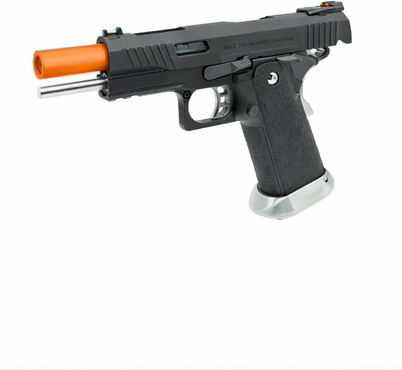 WE Hi-Capa 5.1 Airsoft, Gas Blowback, 300–330 FPS, Full Auto 6mm BB, Green Gas / CO2 Compatible, Adjustable Hop-Up, 30RD Magazine