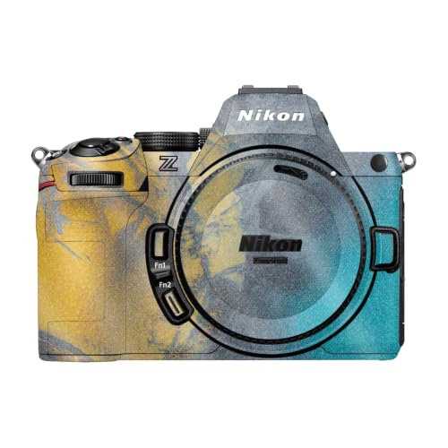 Image of Glossy Glitter Camera Skin Compatible with Nikon Z5 II (2025) - Yellow Spill - Premium 3M Vinyl Protective Wrap Decal Cover - Easy to Apply | Crafted in the USA by MightySkins