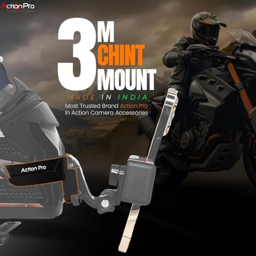 Image of Action Pro Helmet Chin Mount Strap, Compatible with Smartphones & GoPro Hero 13 /12 /11 /10 /9 /8 /7 /6 /5, DJI Osmo, Insta360, SJCAM & Other Action Cameras (Pack of 3)