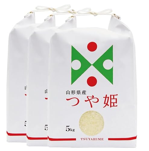 令和7年産 山形県産つや姫精米15kg(5kg×3袋) 1等米 検査済み
