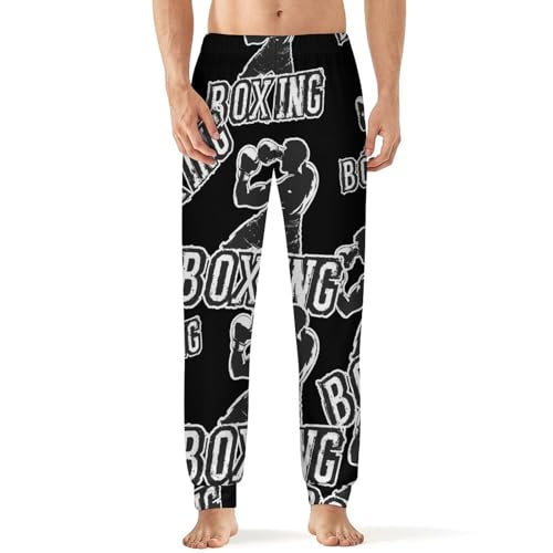 Boxing Boxer Men's Pajama Pants Lounge Pant Sleepwear PJ Bottoms