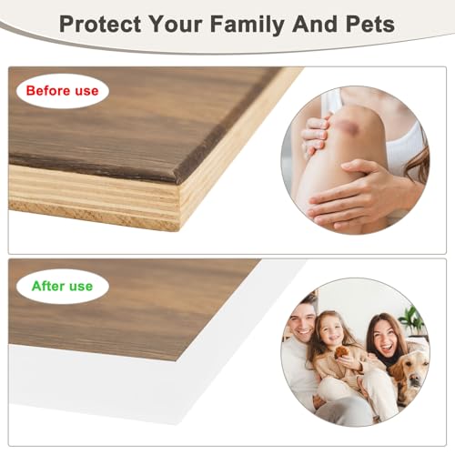 Protector de borde flexible autoadhesivo TPE M METERXITY en forma de U blanco para estantes 5