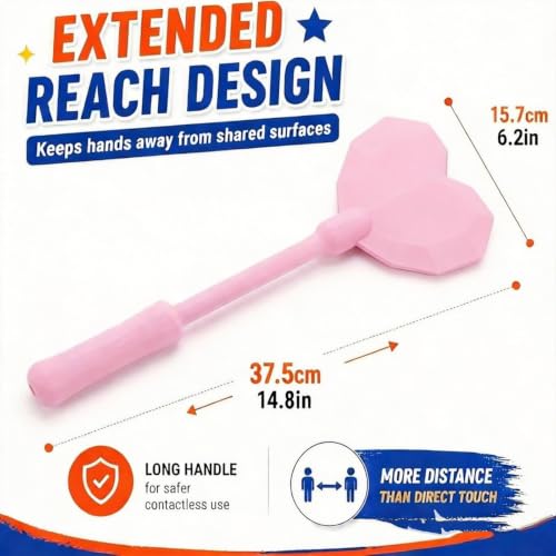 Image of Credit Card Wand, Contactless Payment Card Wand with Secure Slot, Fun Payment Experience for Everyday Use, Rainbow Color Star Design, Single Piece Credit Card Apply Tool (Pink B)