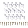 15 Pcs Glass Retainer Clips Kit with Screw,Glass Clips for Cabinet Doors,Glass Door Retainer Clips Plastic Glass Panel Clips Mirror Clips for Cabinet Door,Window Dressing Hardware,Offset 4mm