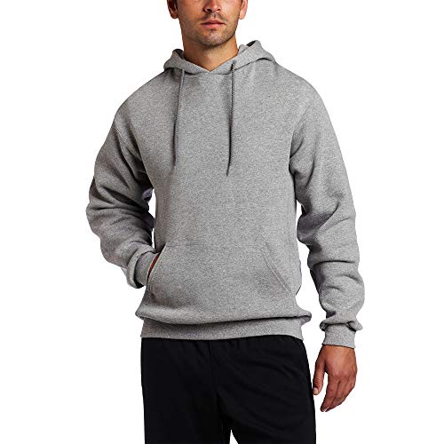Casei Athletic Hoodies Men Solid Hoodie Lightweight Pullover Sweatshirts with Pockets Grey L