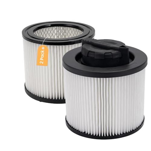 2 Pack DXVC4001 Replacement HEPA Filter for DEWALT 4-5 Gallon Wet/Dry Vacuum Compatible with DEWALT DXV04T DXV05P DXV05S DXV08S DXV06G