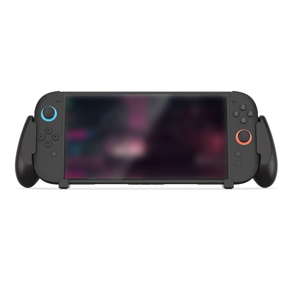 Impugnatura ergonomica Switch 2 Console, manico antiscivolo in ABS con design confortevole, gioco esteso, leggero e portatile, nero