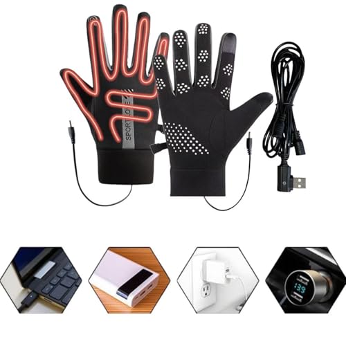 Gants chauffants électriques avec 3 modes réglables alimentés USB - 7