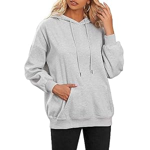 Zeagoo Women’s Oversize Hoodies Fleece Pullover Hooded Sweatshirts,Long Sleeve Winter Crewneck Sweaters With Pocket