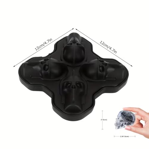 Molde de silicona para cubitos 3D calavera miniatura 5