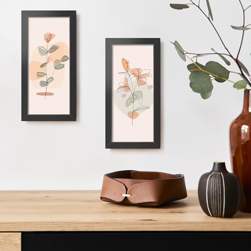LaVie Home 4x8 Picture Frame for Wall Display, 4x8 Black Picture Frame with HD Plexiglas, 4 x 8 Frame 1 Pack, Display Frame for Vertical or Horizontal, Classic Collection