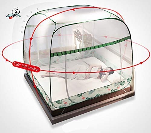 Mosquitera Emergente Mosquitera Cama con Dosel Plegable Sanmen Puerta Cama Tienda De Campaña Redes Gran Antimosquitos Cortina para Acampar con Fondo para Cama Piso Viajes De Acampada,Fácil I