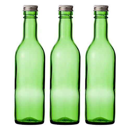 緑色のガラス瓶 Amazon | ワイン360 グリーン ワイン瓶360ml -3本セット