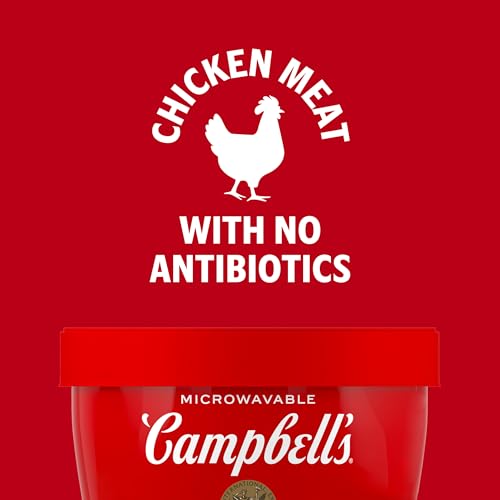Campbell's Homestyle Chicken Noodle Soup Microwavable Bowl, 15.4 Ounce (Pack of 8)
