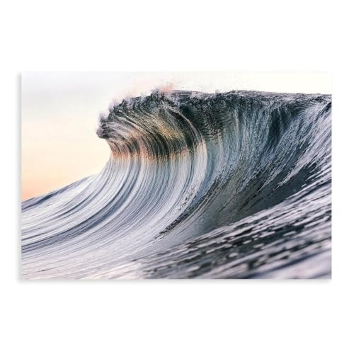 Impression sur toile vague de l'océan 40x61 cm pour la décoration murale de chambre