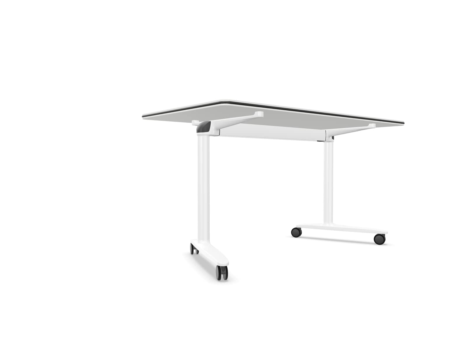 Spacio Mesa de Oficina Abatible Actiu Talent 120x80cm con Ruedas Gama Top Estructura Blanca Mesa Profesional Plegable y transportable