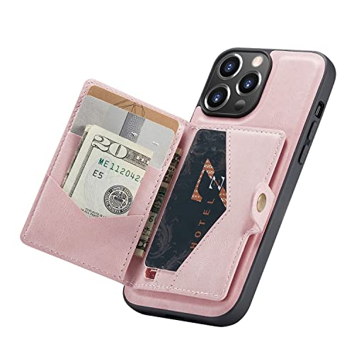 Coque iPhone 13 Pro rose résout le problème du portefeuille encombrant - 6