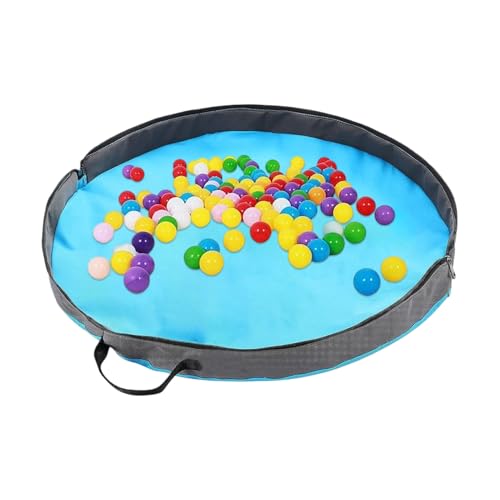 Sac de rangement pour jouets pliable de grande capacité ronde