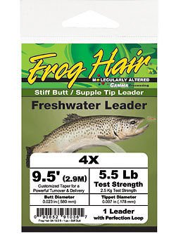 Frog Hair Stiff Butt Leader - 7.5' - 1X / 10#