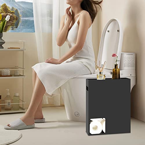 Sikon-Toilet-Paper-Storage-Organizer-Toilet-Paper-Holder-Dispenser-12-Rolls-Compatible-Black-THZ-112