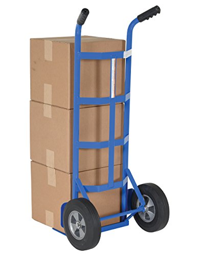 Vestil Dhht-500S-Hr Steel Hand Truck With Dual Handle,Hard Rubber Wheels, 500 Lbs Load Capacity, 44-1/2" Height, 21" Width X 17-1/2" Depth #TOP4
