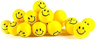 Neliblu Why Worry? Be Happy! Neon Yellow Smile Funny Face Stress Balls