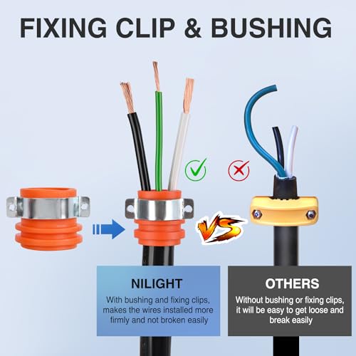 Image of Nilight 30 Amp RV Male and Female Plug Set ETL Listed