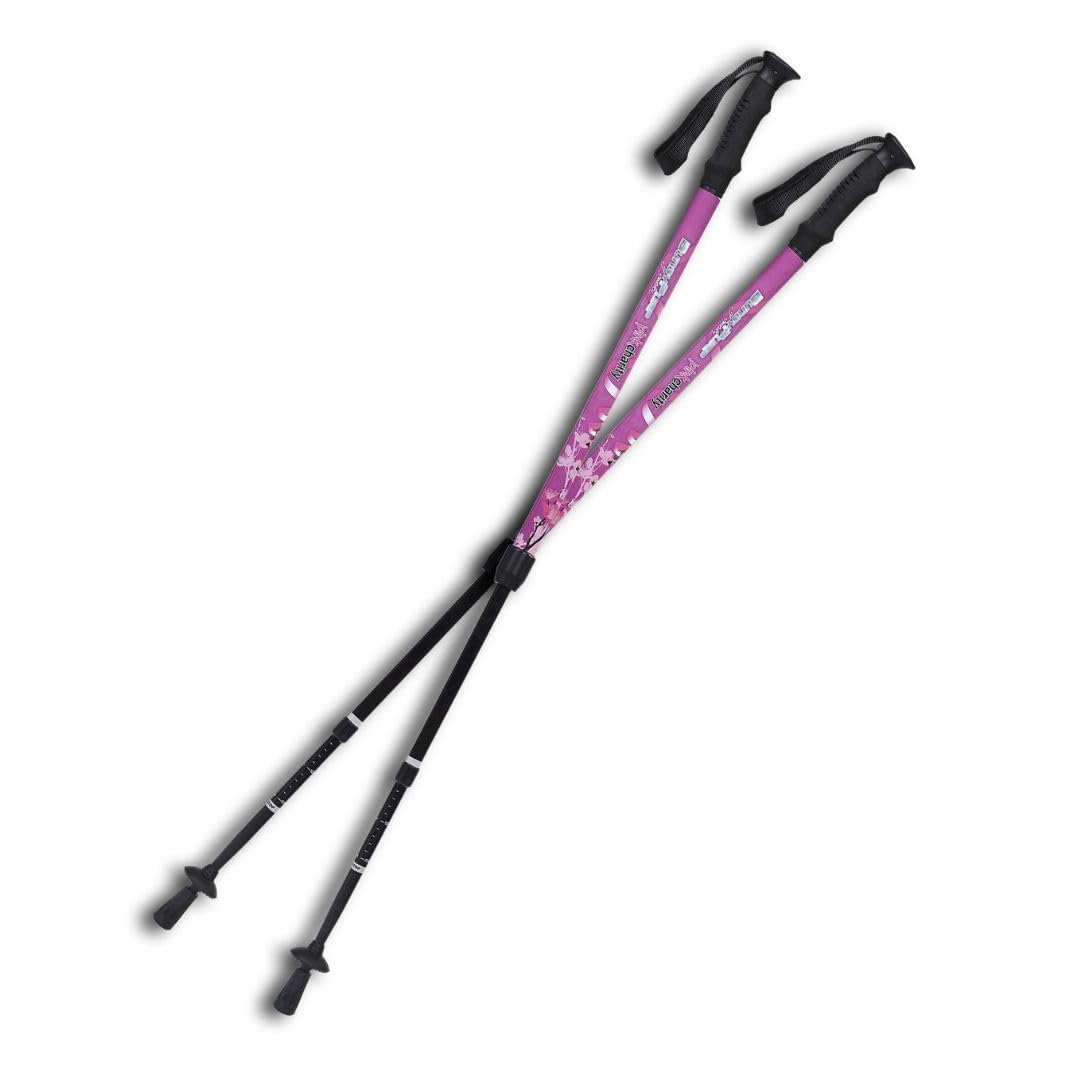 BungyPump Pink Charity – Bastones de marcha nórdica con resistencia de 4 kg para fitness y rehabilitación, 3 piezas, desmontables, médicamente recomendados, color rosa – Modelo de caridad limitada