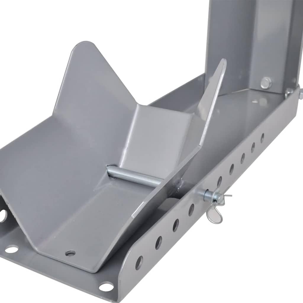 Stojak na motocykl z 10 otworami, stal malowana proszkowo, waga 8 kg, kompatybilny z przednimi kołami 8-24", antypoślizgowy i stabilny, do warsztatu, garażu, transportu i przechowywania